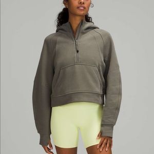 Lululemon grey sage scuba 1/2 zip